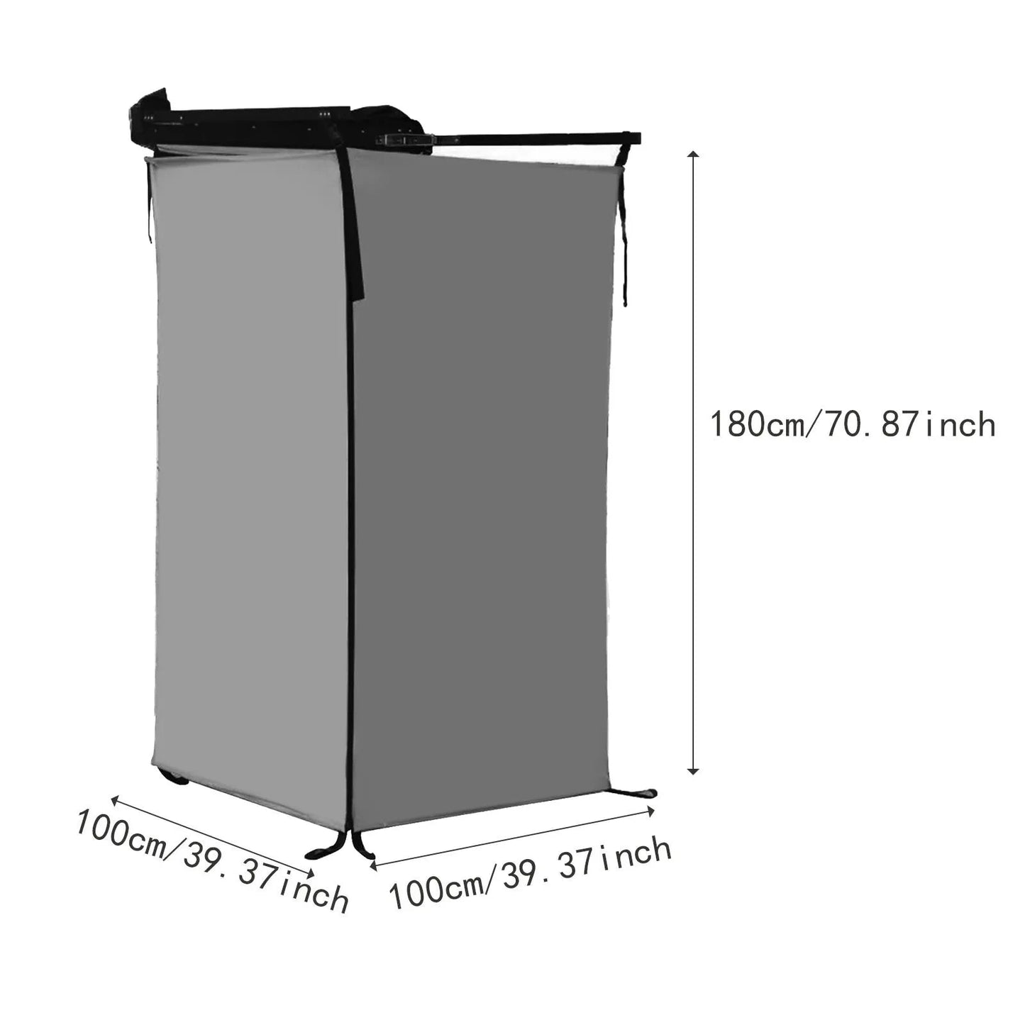 Portable Vehicle Side Shower Tent Automotive RV Tailgate Van GlowCart