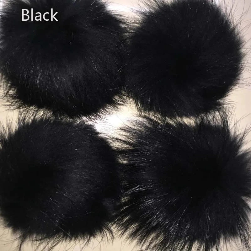 5pcs/Lot Natural Real Fur Pompoms For Knit Hats Caps GlowCart