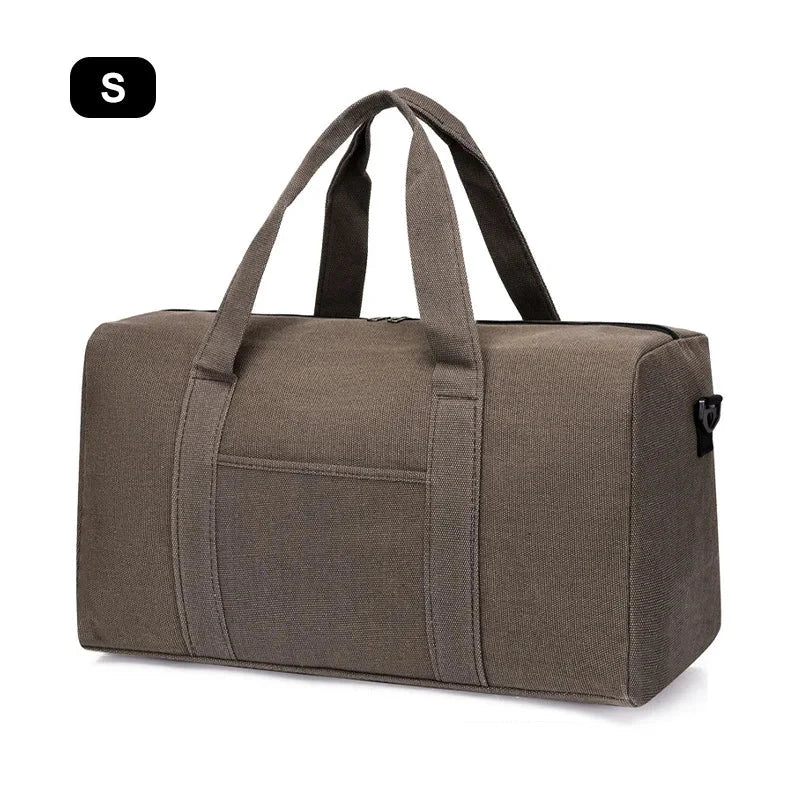 Men Folding Travel Bag Large Capacity Canvas Unisex Luggage GlowCart