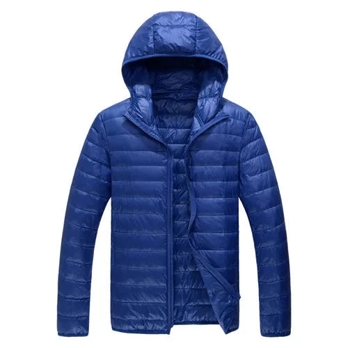 Lightweight Warm Coat Men's Winter Parkas Jacket Royal Blue GlowCart