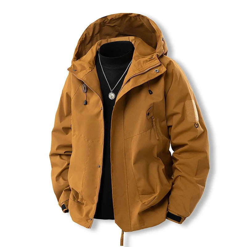 CHRLCK Men's Waterproof Hiking Jacket Green Women Windproof GlowCart