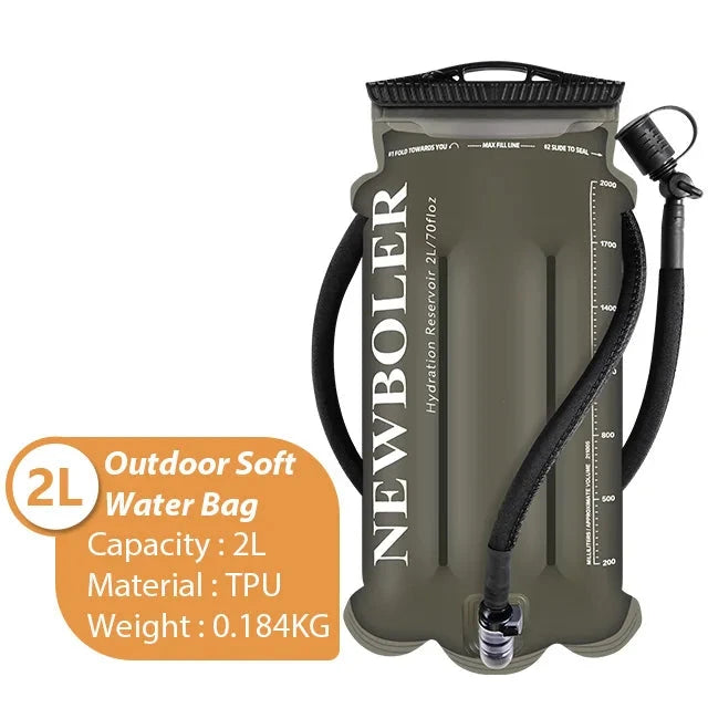 NEWBOLER TPU Detachable Drinking Tube Water Bag Large Capacity Outdoor Drinking Bag Mountaineering Running Reservoir Bag 2L/3L GlowCart