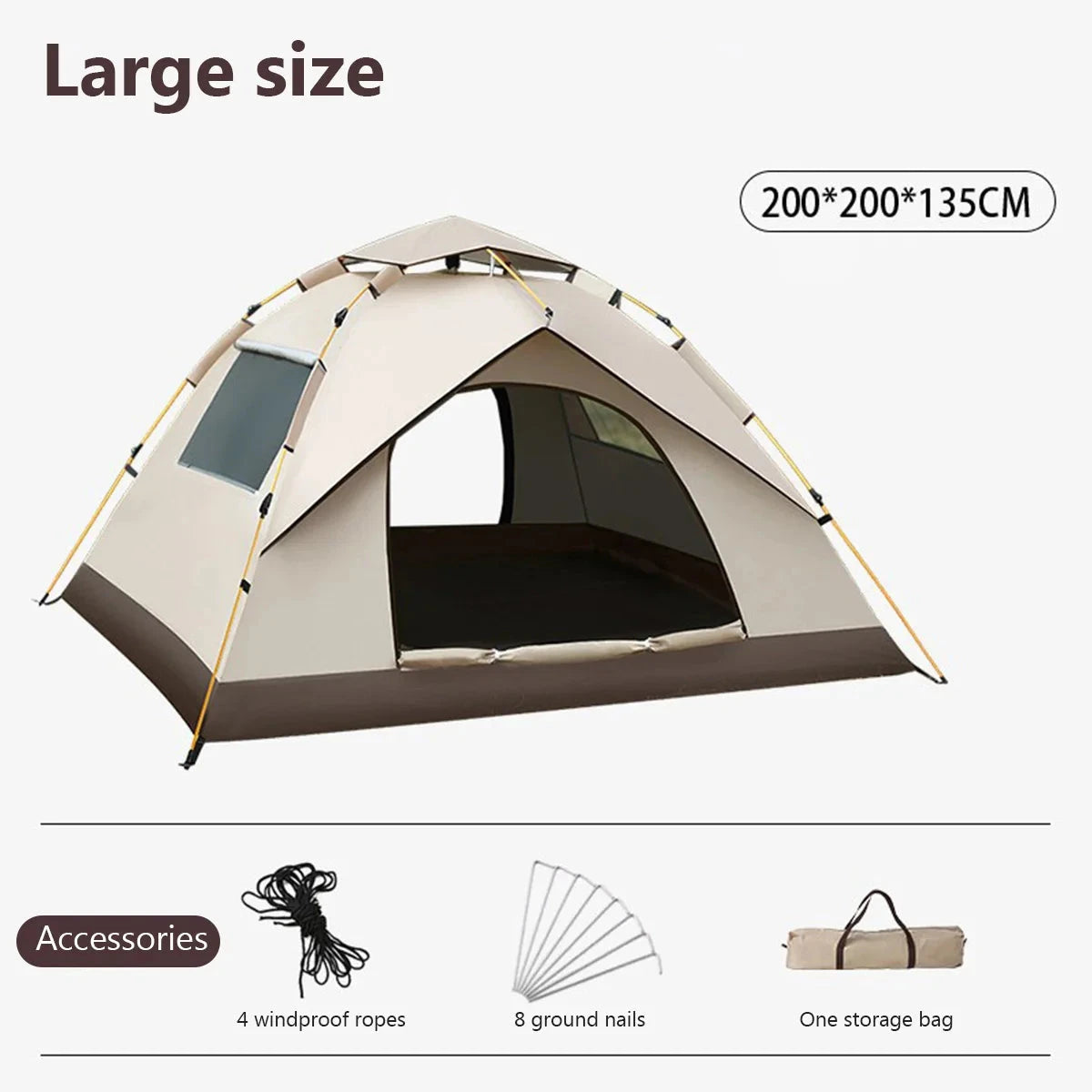 Outdoor Folding Camping Tent Automatic Camping Stalls GlowCart