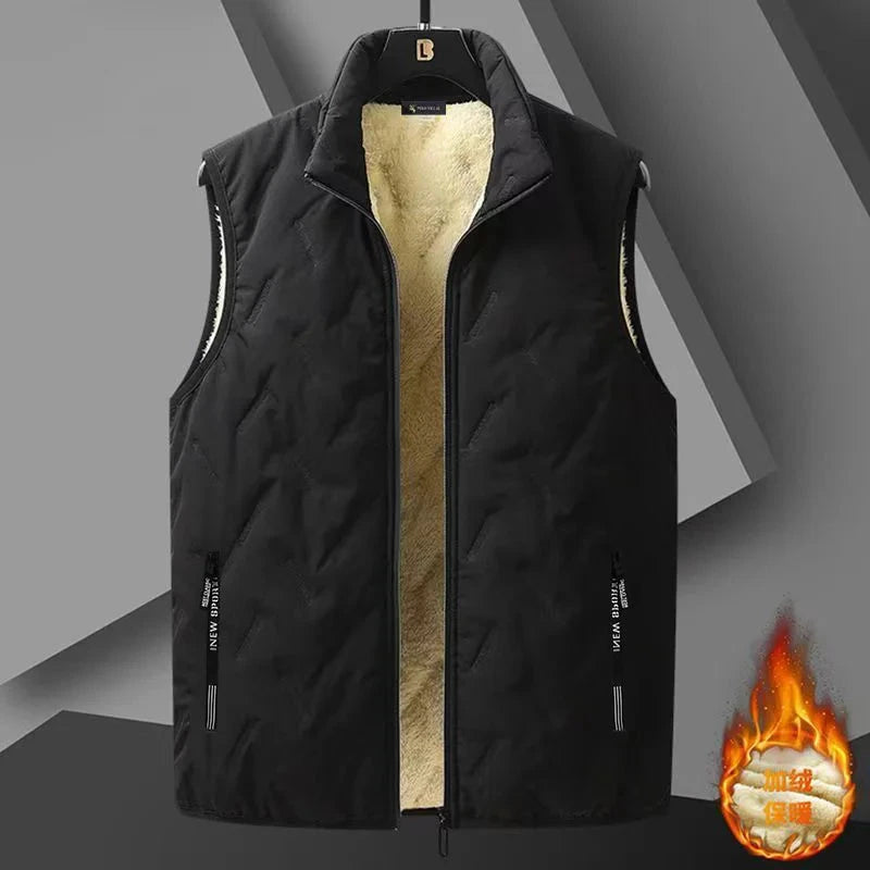 Men's down Vest Thiened Fce Lined Large Size Wear Resistant GlowCart