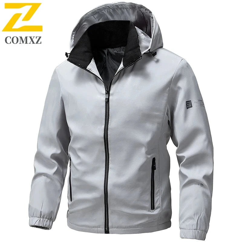 Autumn Men's Hooded Jackets high quality Casual Solid Color GlowCart