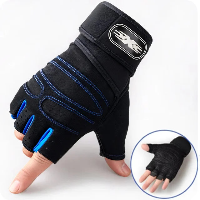 Mountain Road Sports Protective Gloves Half-Finger Breathable Anti-Slip Cycling Fitness Weight Training GlowCart
