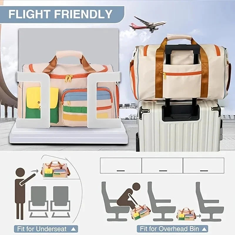 Large Capacity Oxford Fabric Gym Duffel Bag with Shoe GlowCart