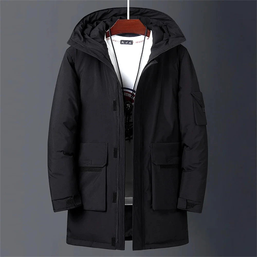 New autumn and winter men's casual jacket, mid-length down GlowCart