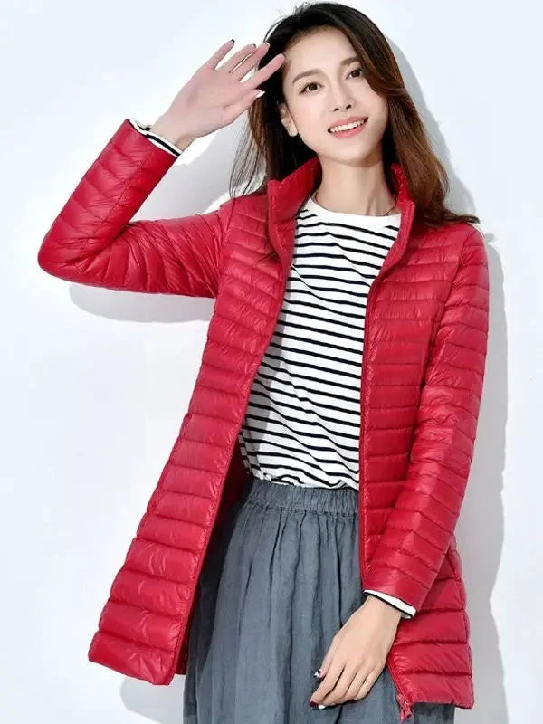 0-10℃ 2024 New Woman Autumn Long Puffy Jackets Ultralight GlowCart