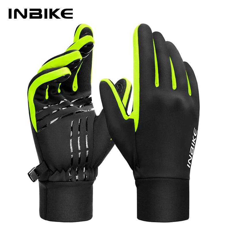 INBIKE Winter Gloves for Men Women Thermal Fleece Cycling Gloves Full Finger Touchscreen Anti-Shock Road Mountain Bicycle Gloves GlowCart