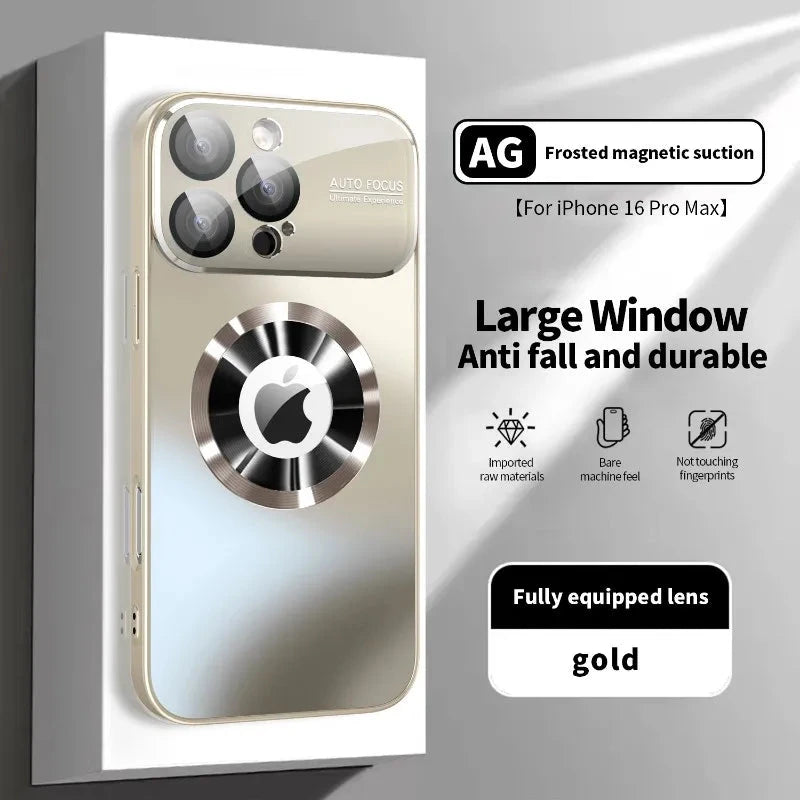 New Titanium Metallic Luxury Matte Case For iPhone 16 15 14 GlowCart