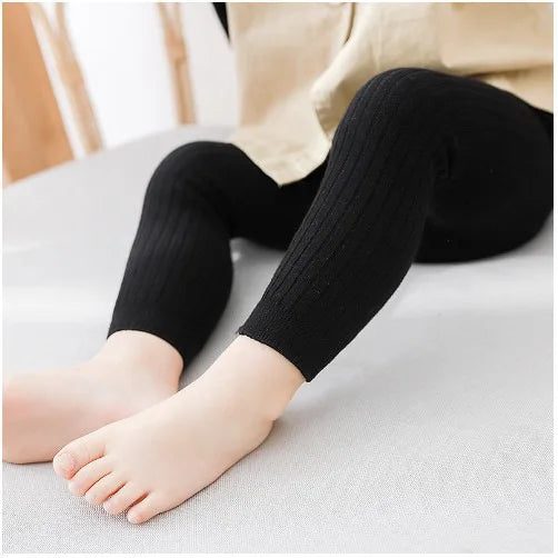 1-6 Years Girls Toddler Baby Basic Ribbed Sweater and Leggings Footless Tights Kids Little Girls Dress Bottom Top Pants GlowCart