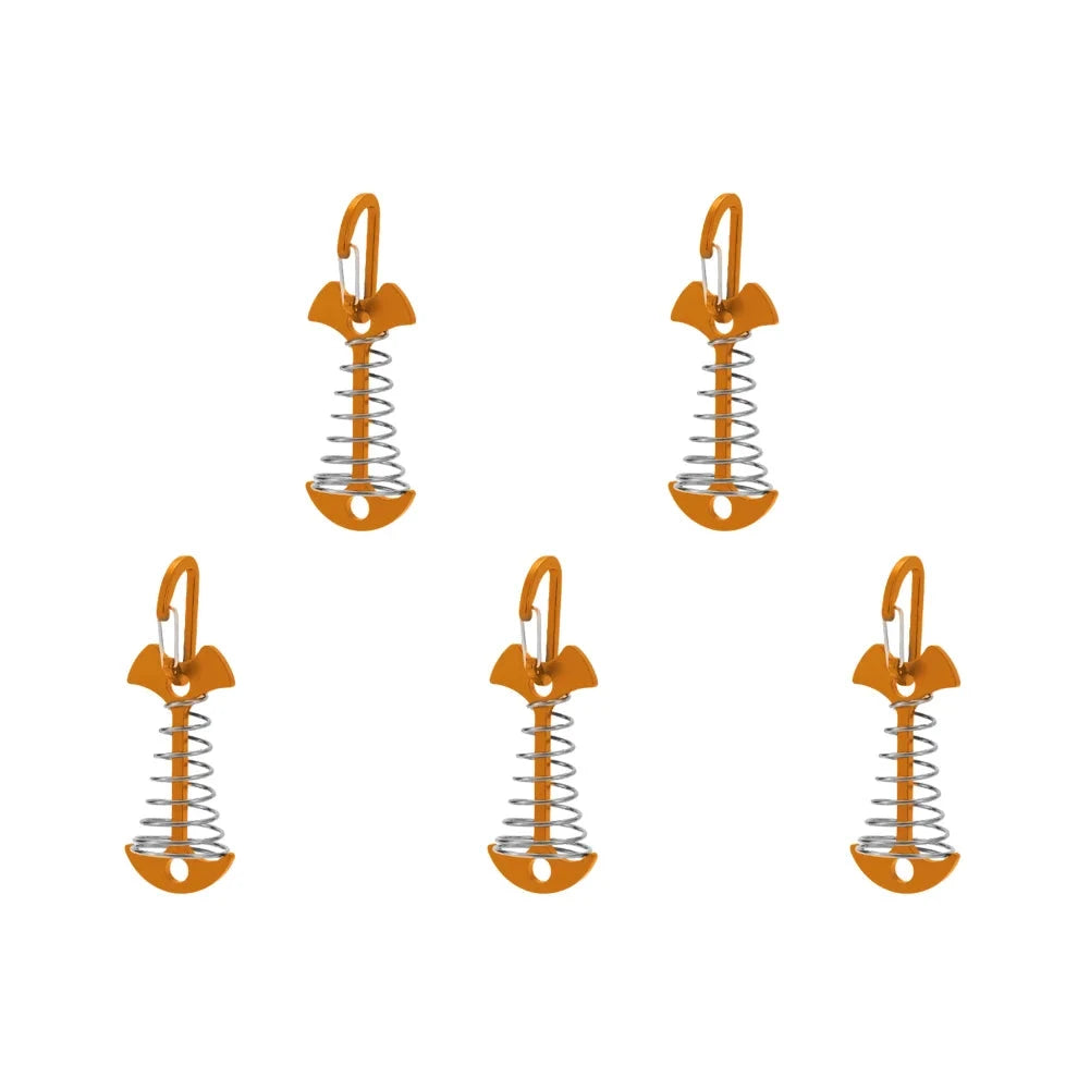 1/5Pcs Adjustable Plank Floor Spring Fishbone Anchor Tent GlowCart