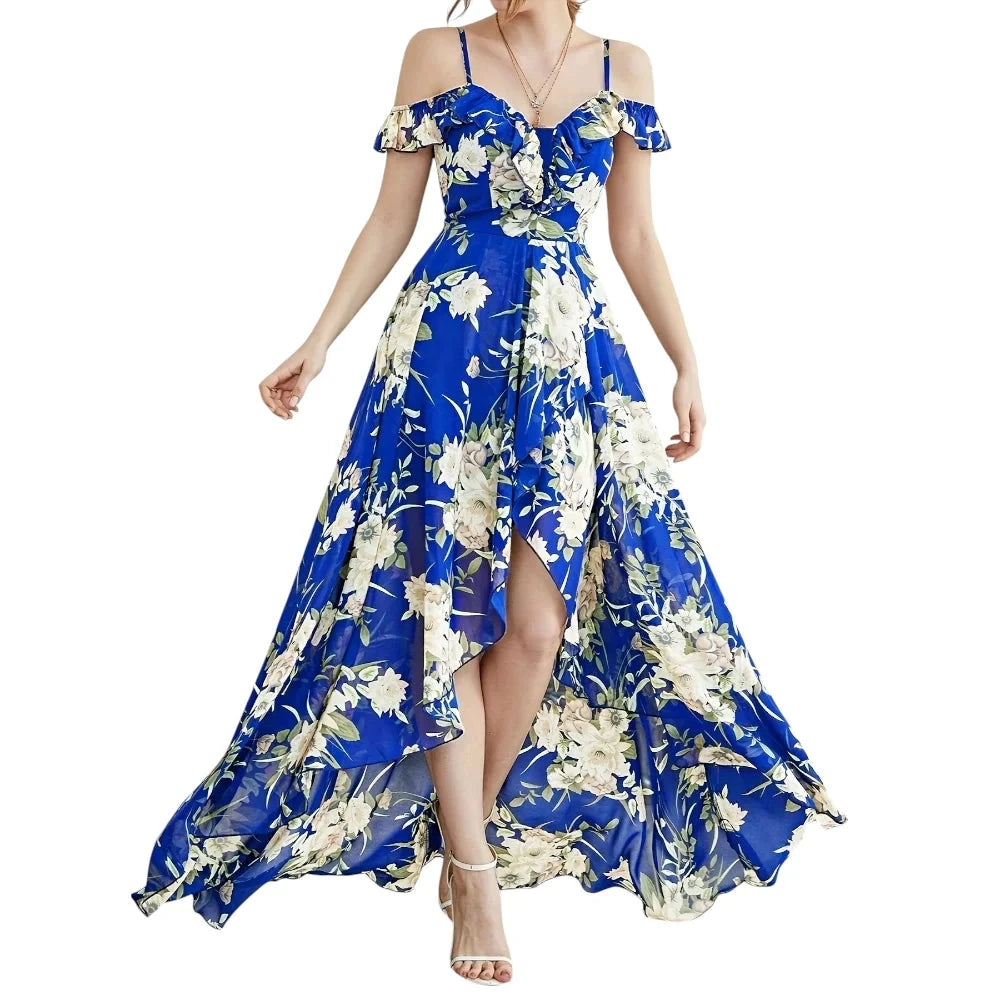 Wefads Women Long Dress Sexy Casual Elegant Off-Shoulder GlowCart