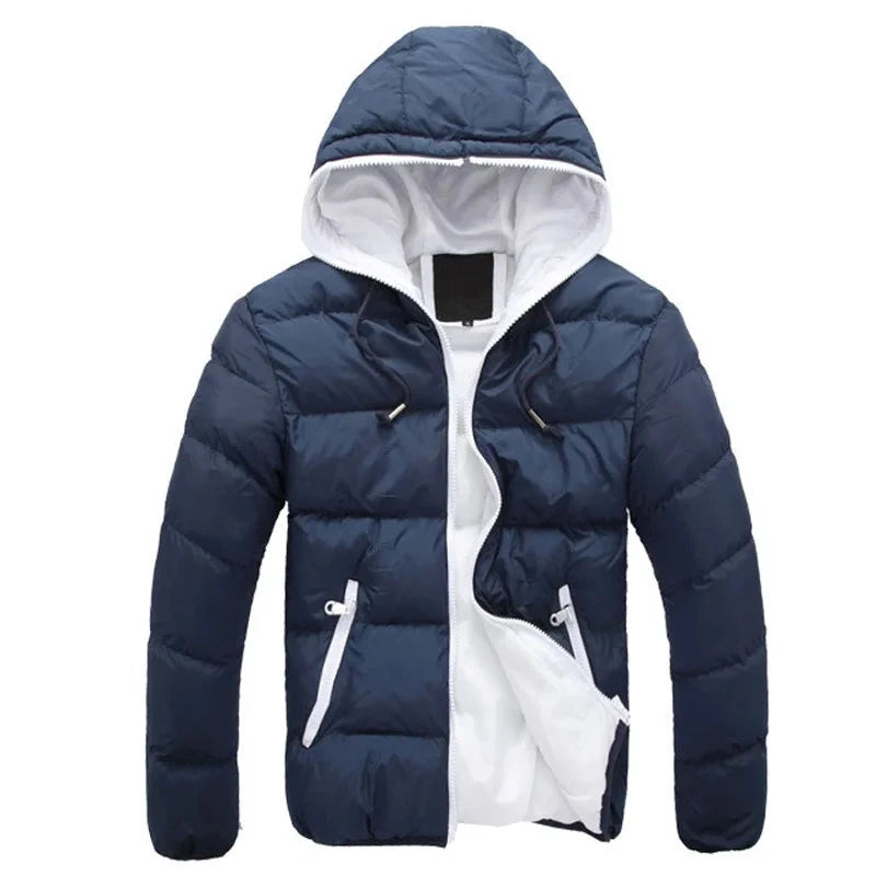 2024 Men's Casual Jacket Cotton Parka Coat Autumn Winter GlowCart