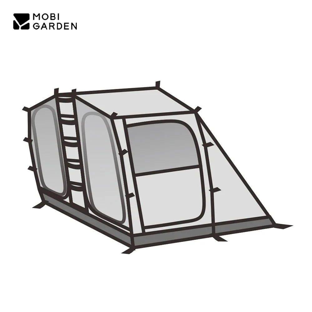 MOBI GARDEN Camping Tunnel Tent LS4 Wide Space Aden GlowCart