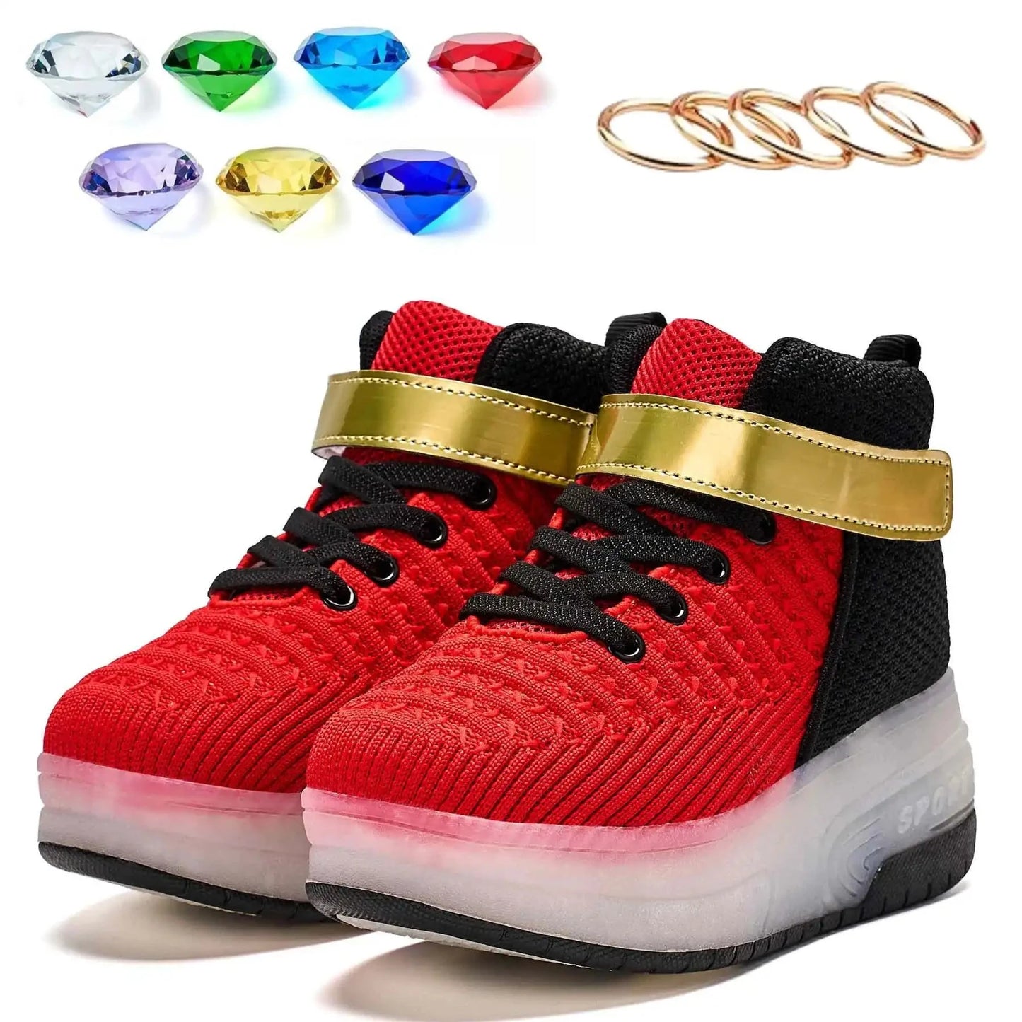 Shadow The Hedgehog shoes shadow roller skate sonic shoes For boys girls kids GlowCart