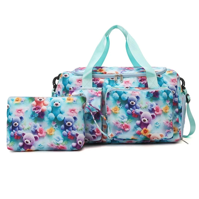 Oxford Travel Duffel Bag Fashion cute print With Shoe GlowCart
