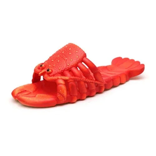 EOFK Lobster Slippers Women Funny Animal Summer Flip Flops Cute Beach Shower Casual Unisex Big Size Soft Home Slides GlowCart