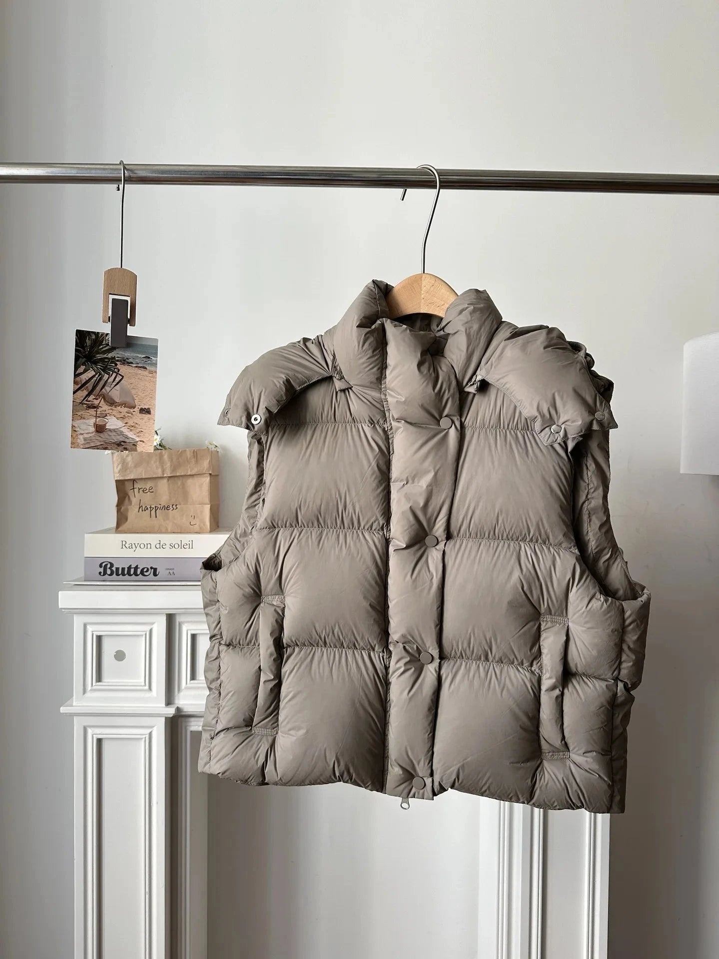 Women's Hooded Down Vest 2025 Fall/Winter Collection GlowCart