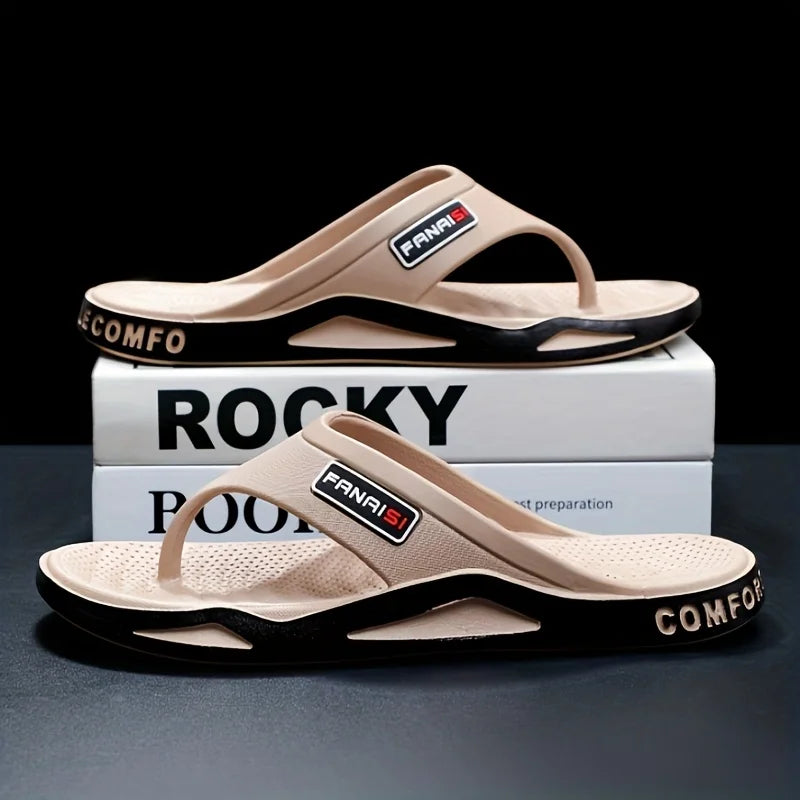 1 Pair Beach Sandals Shower Shoes Men'S Stylish Lightweight Flip-Flops Comfortable Thong Sandals Camping Casual Attire GlowCart