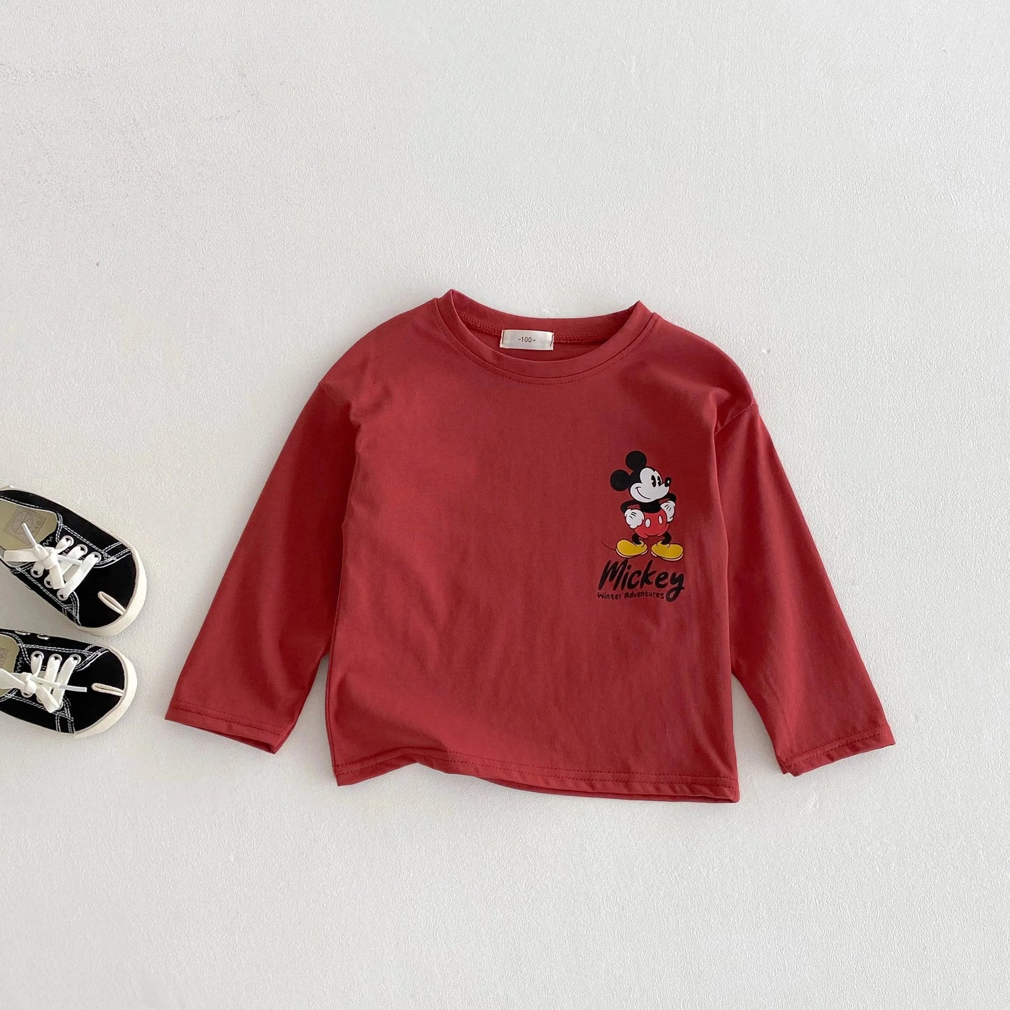 Autumn Boy Girl Baby O-neck Solid Bottoming Shirt Children Simple Casual Long Sleeves T-shirt Kid Cotton Tops Infant Unique Tees GlowCart