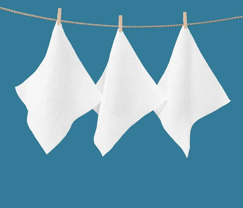 100PCS Disposable Thick 100% Cotton Face Towel Make Up Soft GlowCart