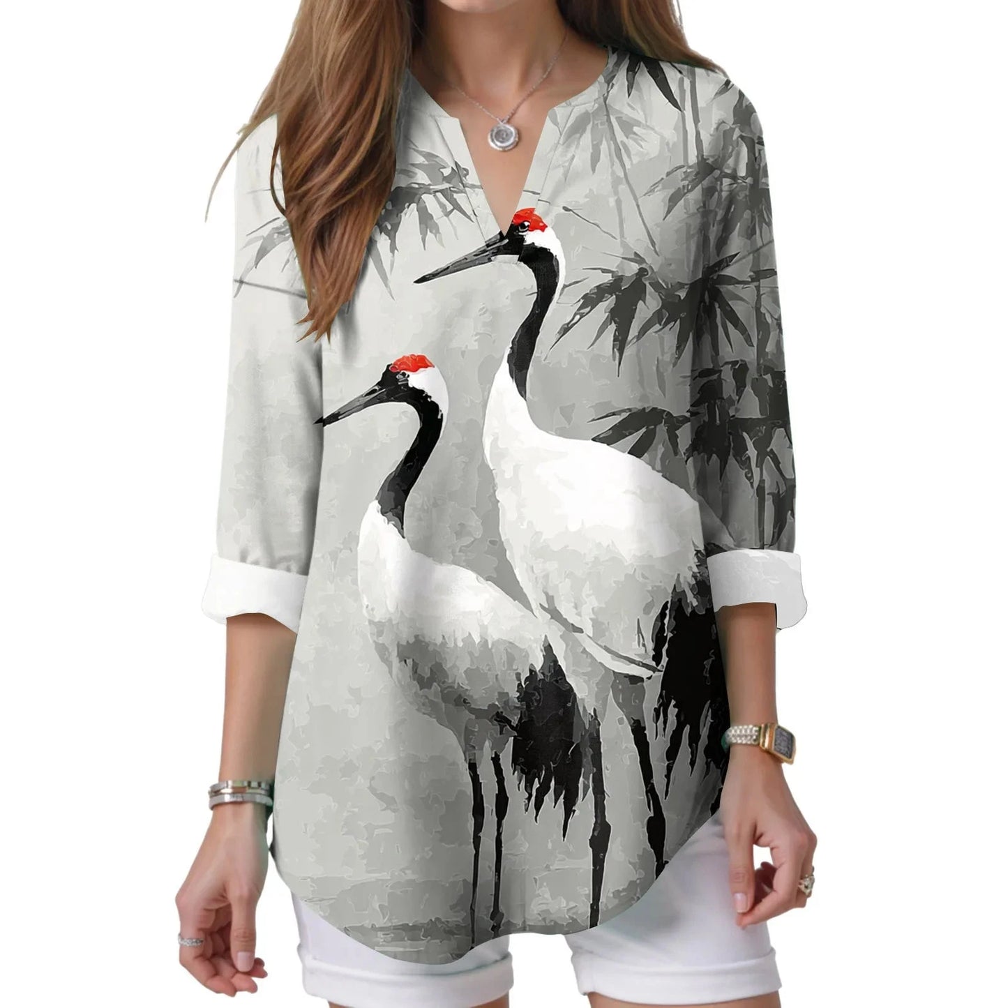 Womens Raglan Shirts 3/4 Sleeve Women Summer Light Shirt V GlowCart