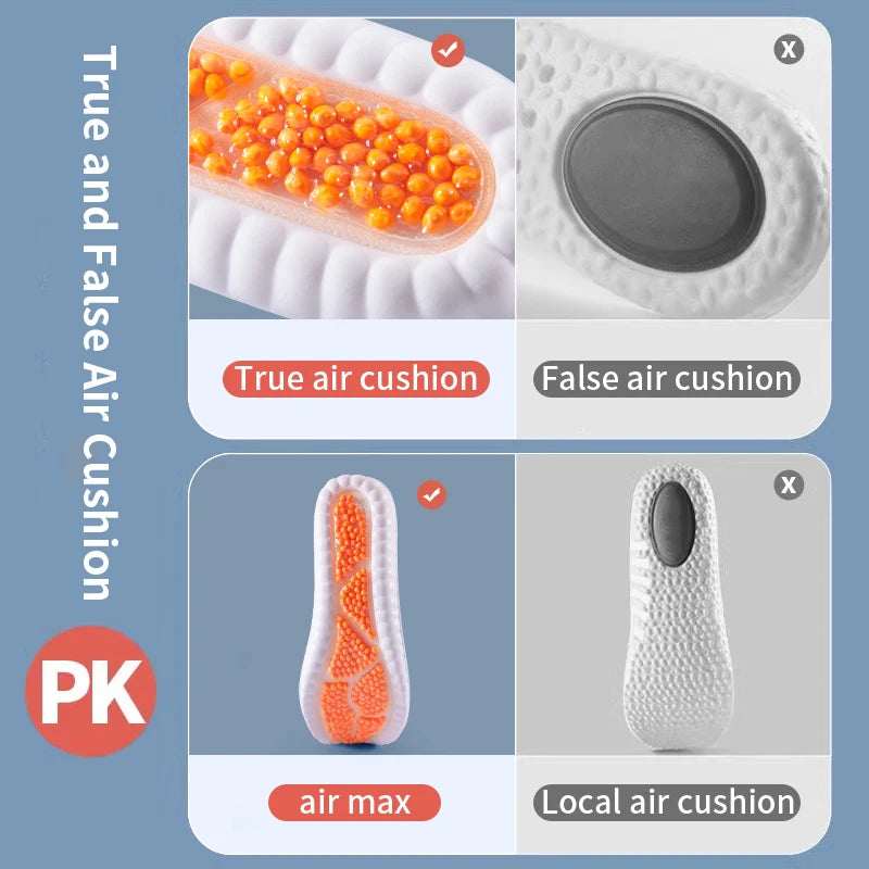 New Sport Latex Insole Cushion Comfortable Plantar Fasciitis Insoles for Feet Man Women Orthopedic Shoe Sole Running Accessories GlowCart