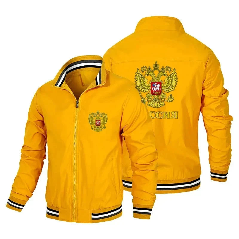 Russian Eagle men's casual zipper outdoor jacket men's GlowCart