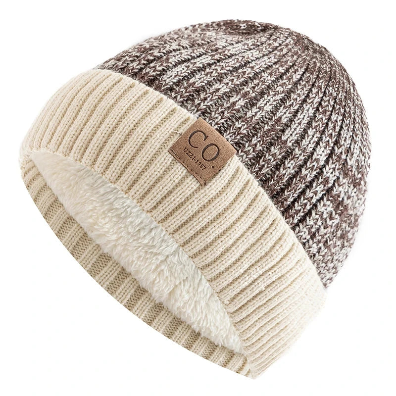 New Unisex Two-Tone Winter Hats Add Fur Lined Men And Women GlowCart