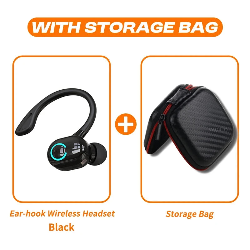 Wireless Bluetooth Earphones HIFI Bass With HD MIC Ear-Hook GlowCart