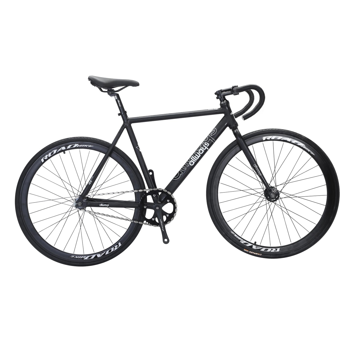 Allways 700C road bike aluminum alloy drop handlebars fixed gear bike rear brake adult bicycle GlowCart