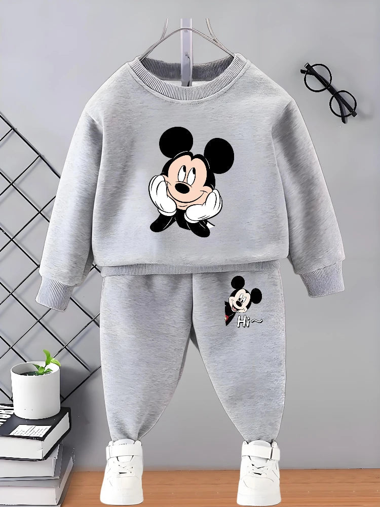 2025 Autumn New Casual Sweatshirt Sets for Boys 0-8years Kids O Neck Hoodies and Sweatpantt 2pcs Suit Disney Child Tracksuit GlowCart