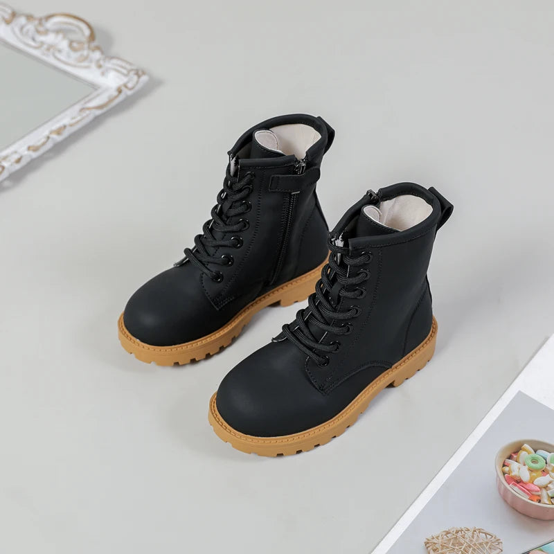 Kids Fashion Boots Children Ankle Boots Baby Girls White Brand Shoes Boys Riding Boots Toddler Soft Casual Platform Autumn New GlowCart