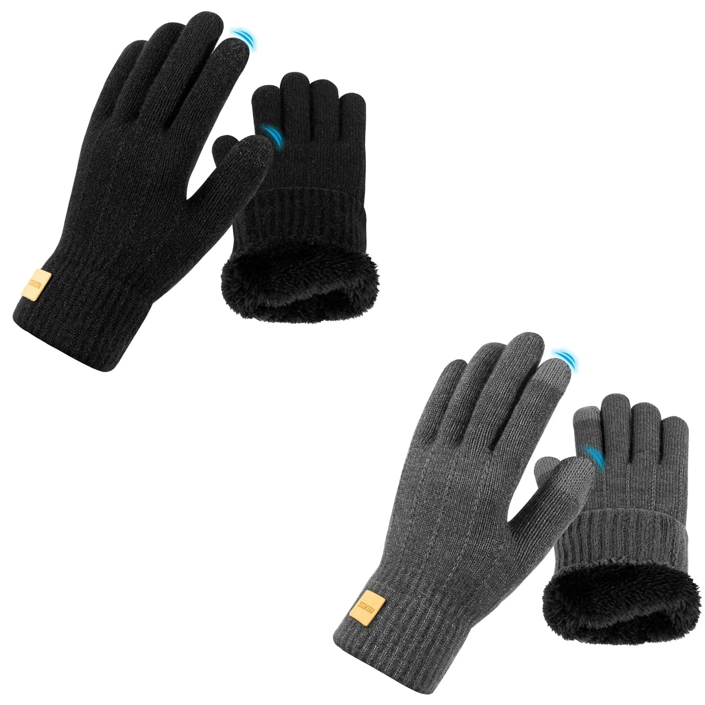 Winter warm gloves, with inner lining and thickened padding, GlowCart