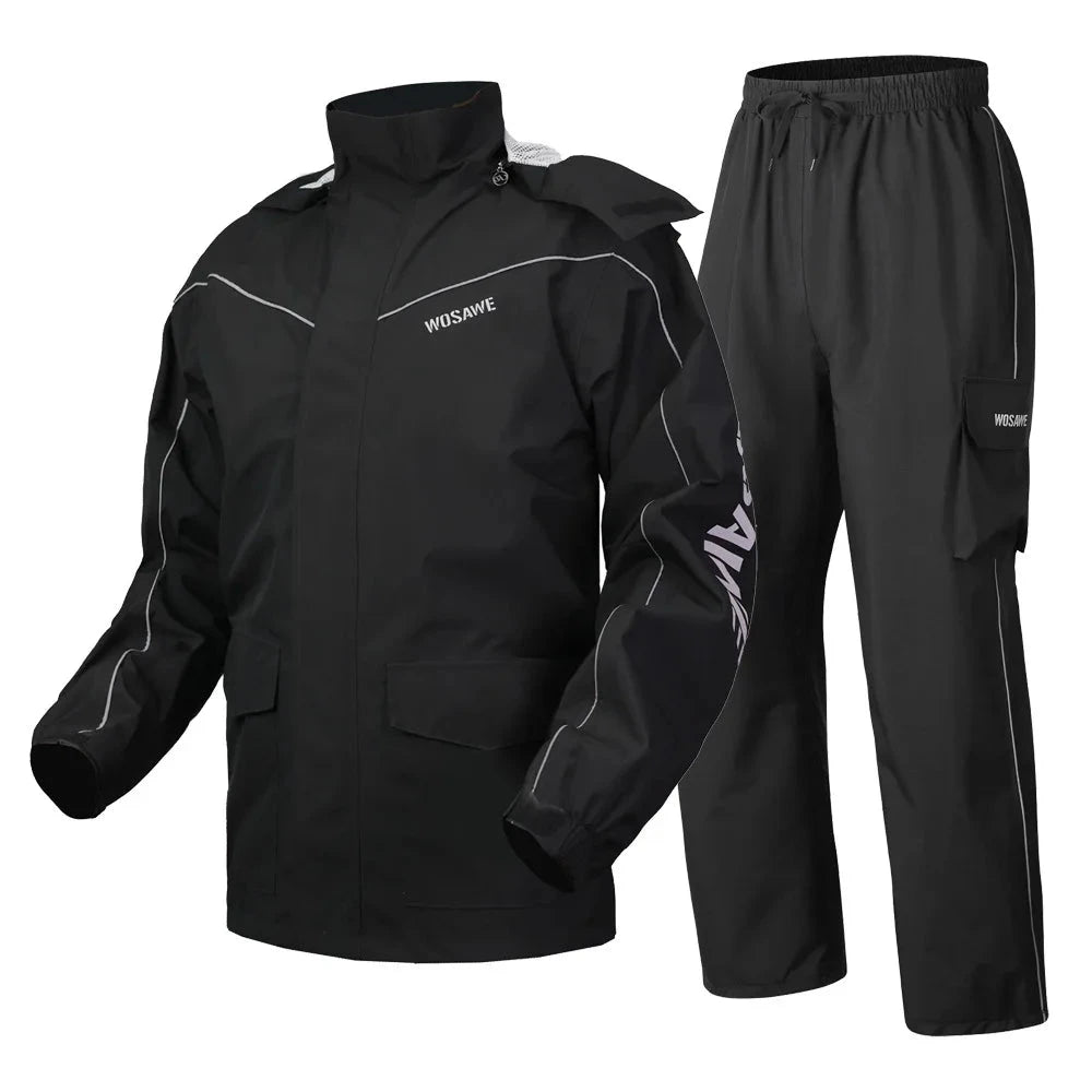 WOSAWE Lightweight Motorcycle Riding Rain Suit Breathable GlowCart