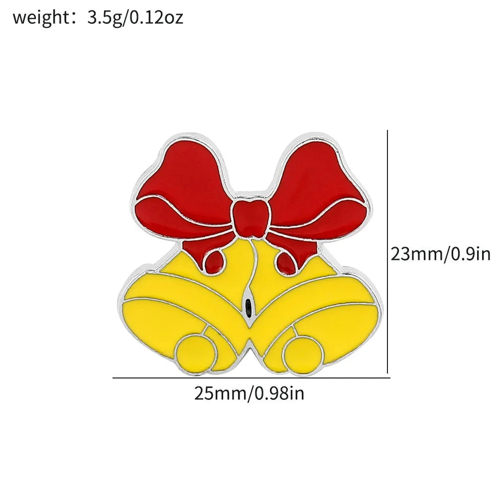 Christmas Brooch Holiday Gift Decoration Metal Badge Jewelry GlowCart