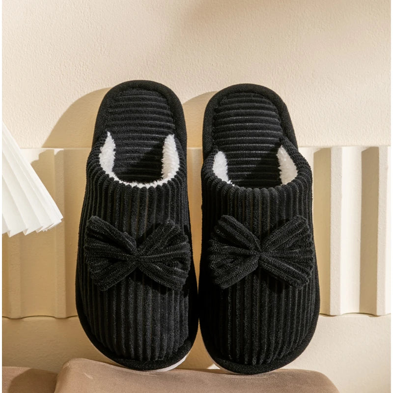 Fashion Women's Bow Slippers Fall/Winter Indoor Bedroom