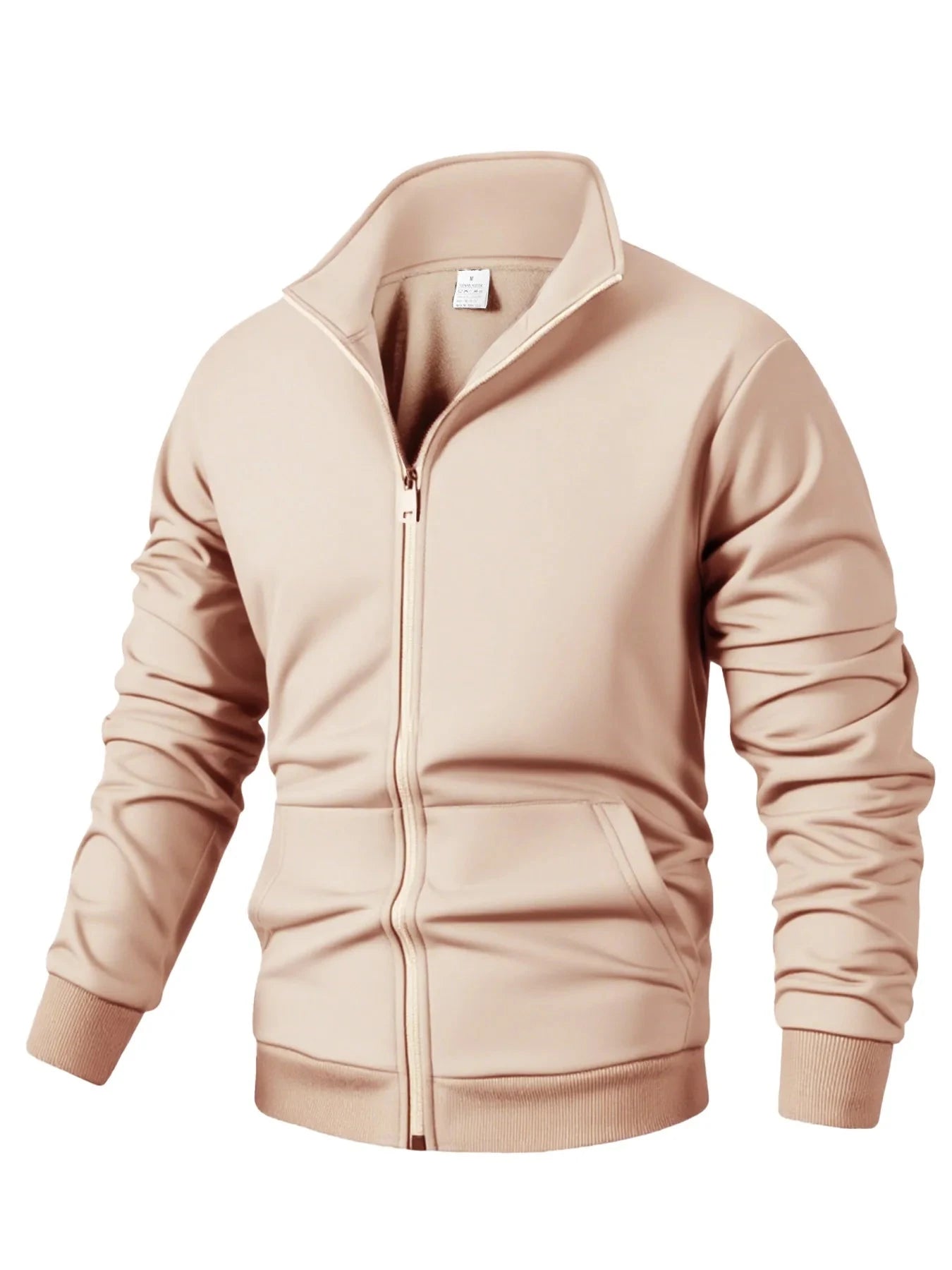 Men's Long Sleeve Zipper Jacket Coats Solid Color Autumn GlowCart