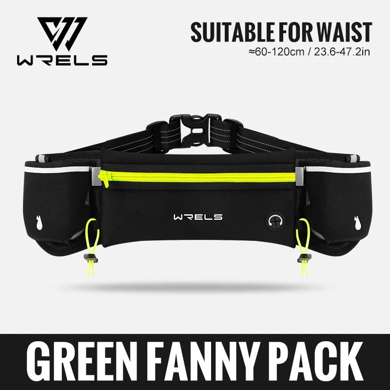 Marathon Trail Running Waist Pack Anti-Slip Dual Pocket Running Hydration Belt Lightweight Reflective Hiking Running Fanny Pack GlowCart