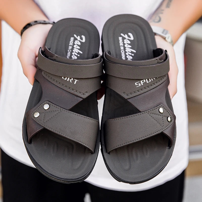 Fashion Sandals Men Summer Slip On Casual Slippers Outdoor Beach Shoes Male Classic Men's Sandals Slippers GlowCart