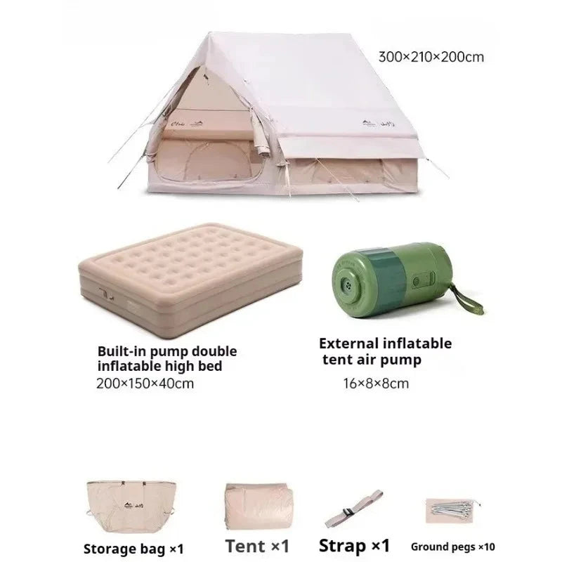 Quick Automatic Opening Inflatable Tent Two Bedrooms One GlowCart