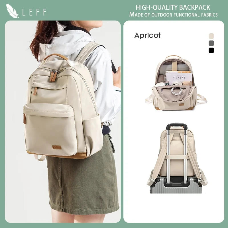 LEFF Women Backpack Chic Nylon Waterproof Large Capacity GlowCart