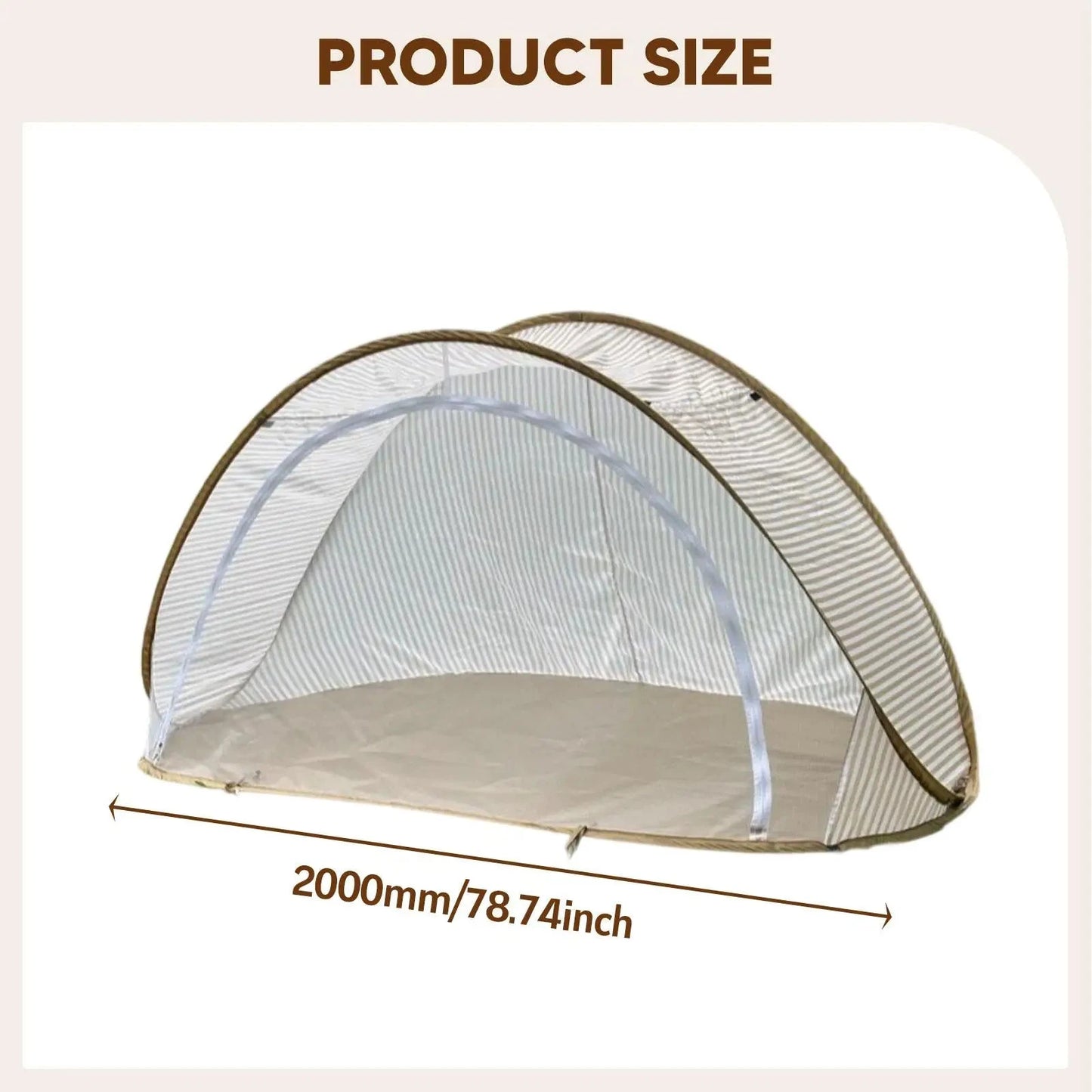 Beach Tent Easy Popup Folded Beach Shade for Sun for Outdoor GlowCart