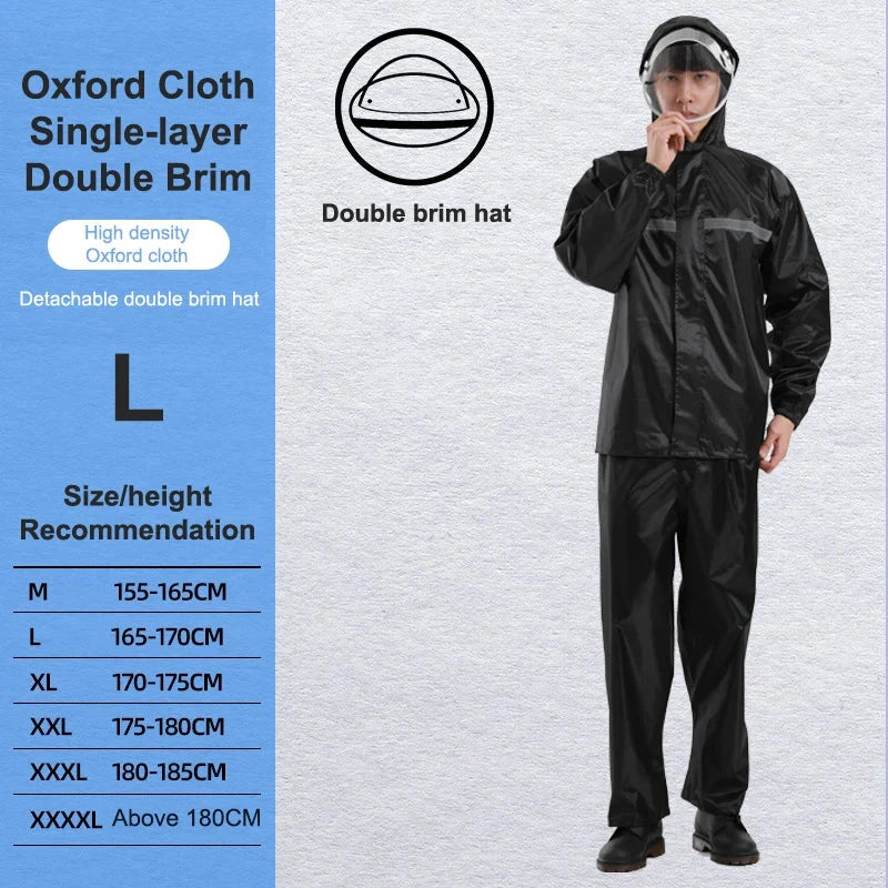Men's and Women's Outdoor Motorcycle Riding Rain Suit - GlowCart