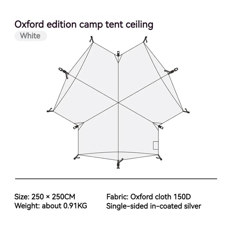 MOBI GARDEN Camping Tent Royal Castle 150D Oxford With Snow GlowCart