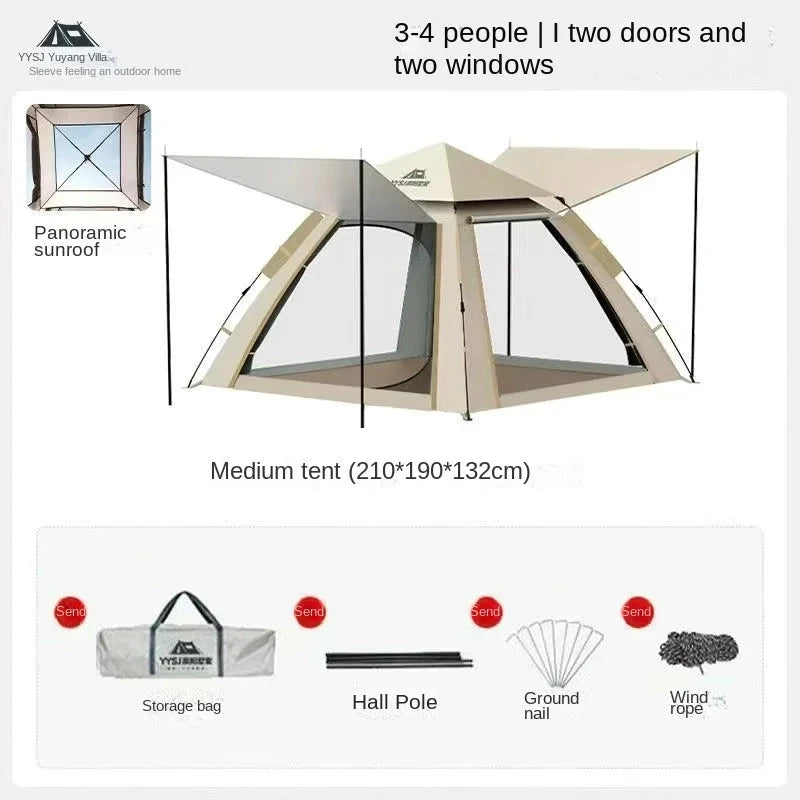 Outdoor Portable Tent With Easy Folding Thick Shading GlowCart
