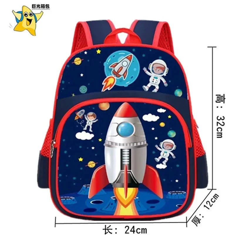 Kindergarten children schoolbags spine protection and load reduction boys and girls backpacks lightweight printed backpack GlowCart