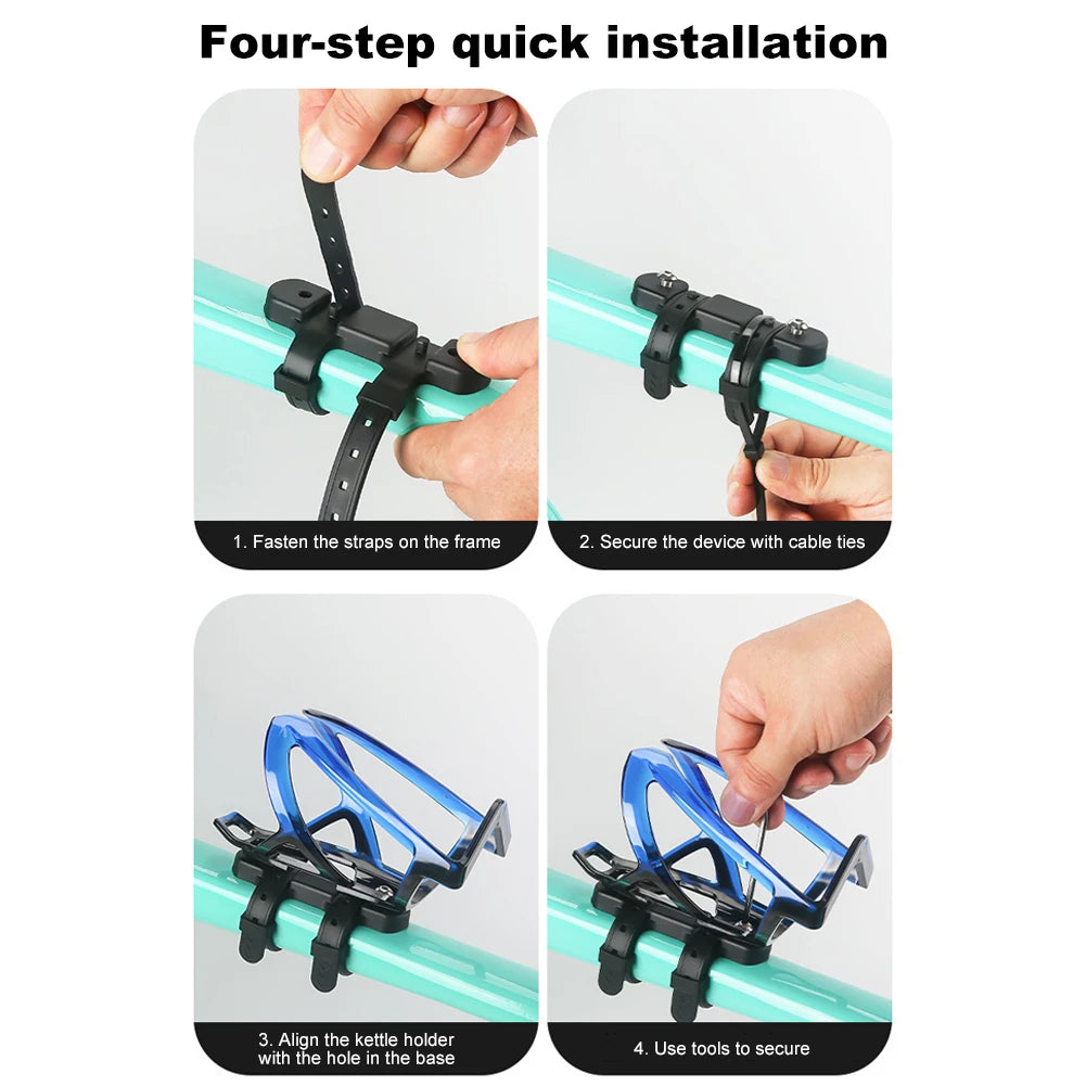 Bike Bottle Cage Mounting Base Silicone Bike Water Bottle Cage Mount Bracket Multifunctional for MTB Road Mountain Bicycle GlowCart